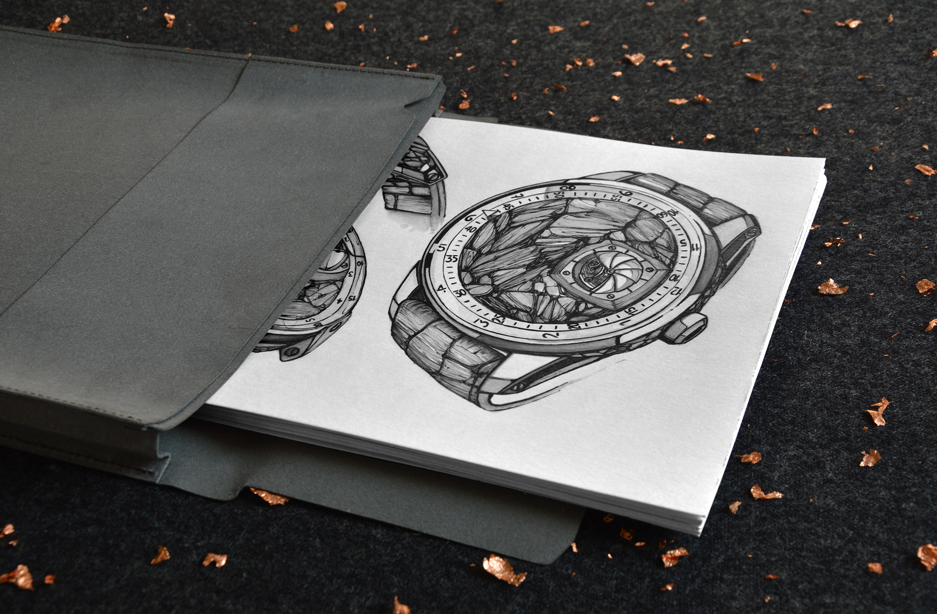 Little picture book of the great God，Wrist watch，Hand drawn，