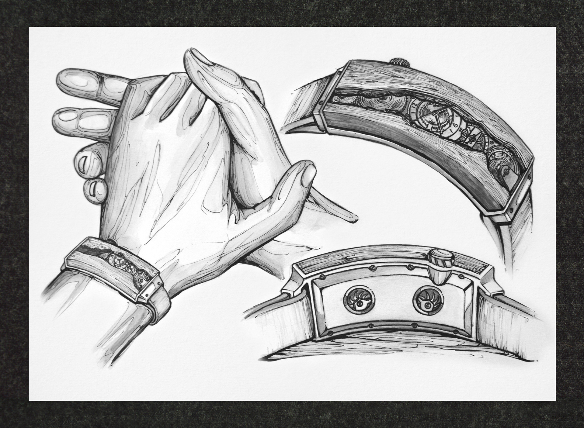 Little picture book of the great God，Wrist watch，Hand drawn，