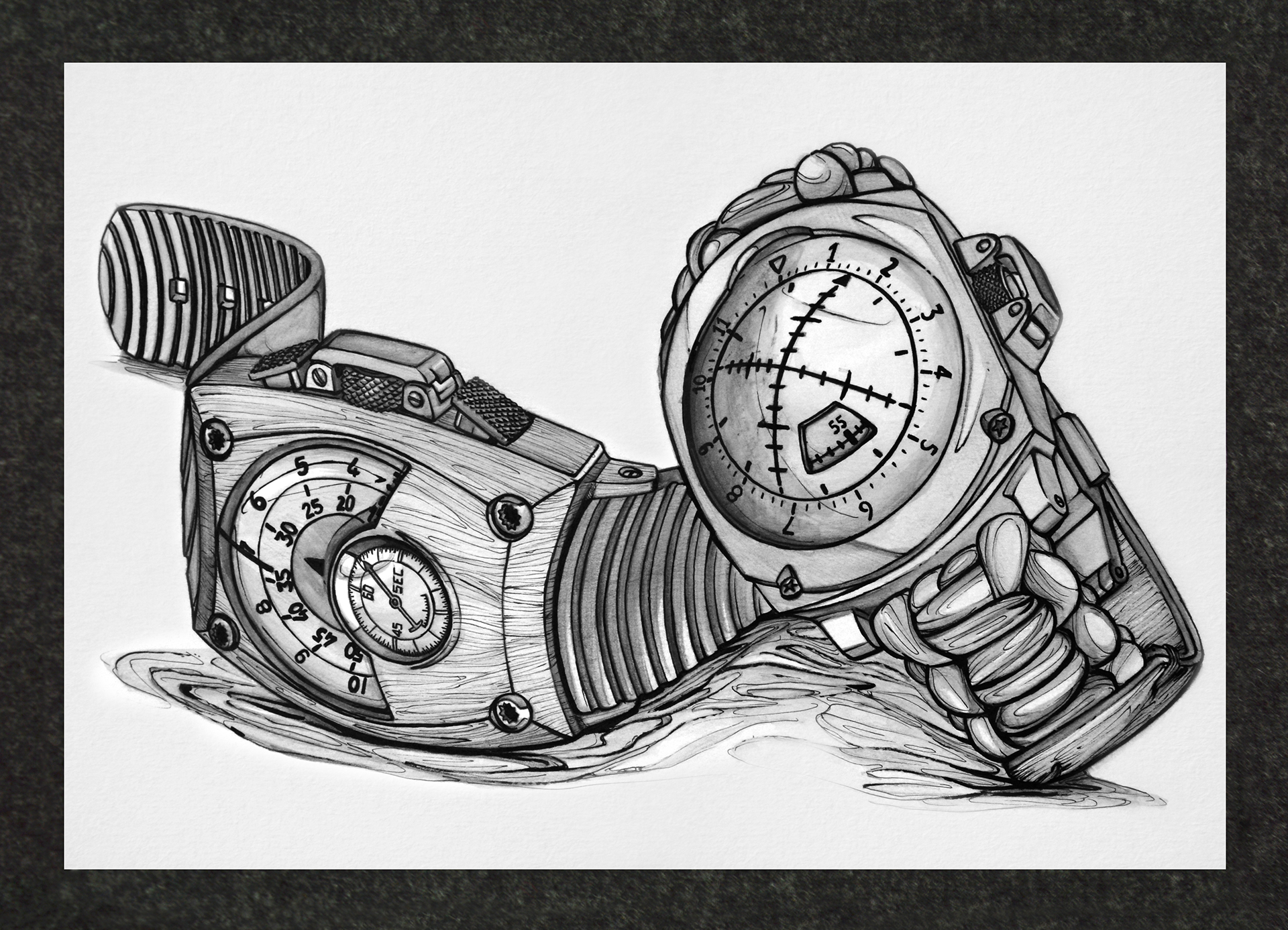 Little picture book of the great God，Wrist watch，Hand drawn，