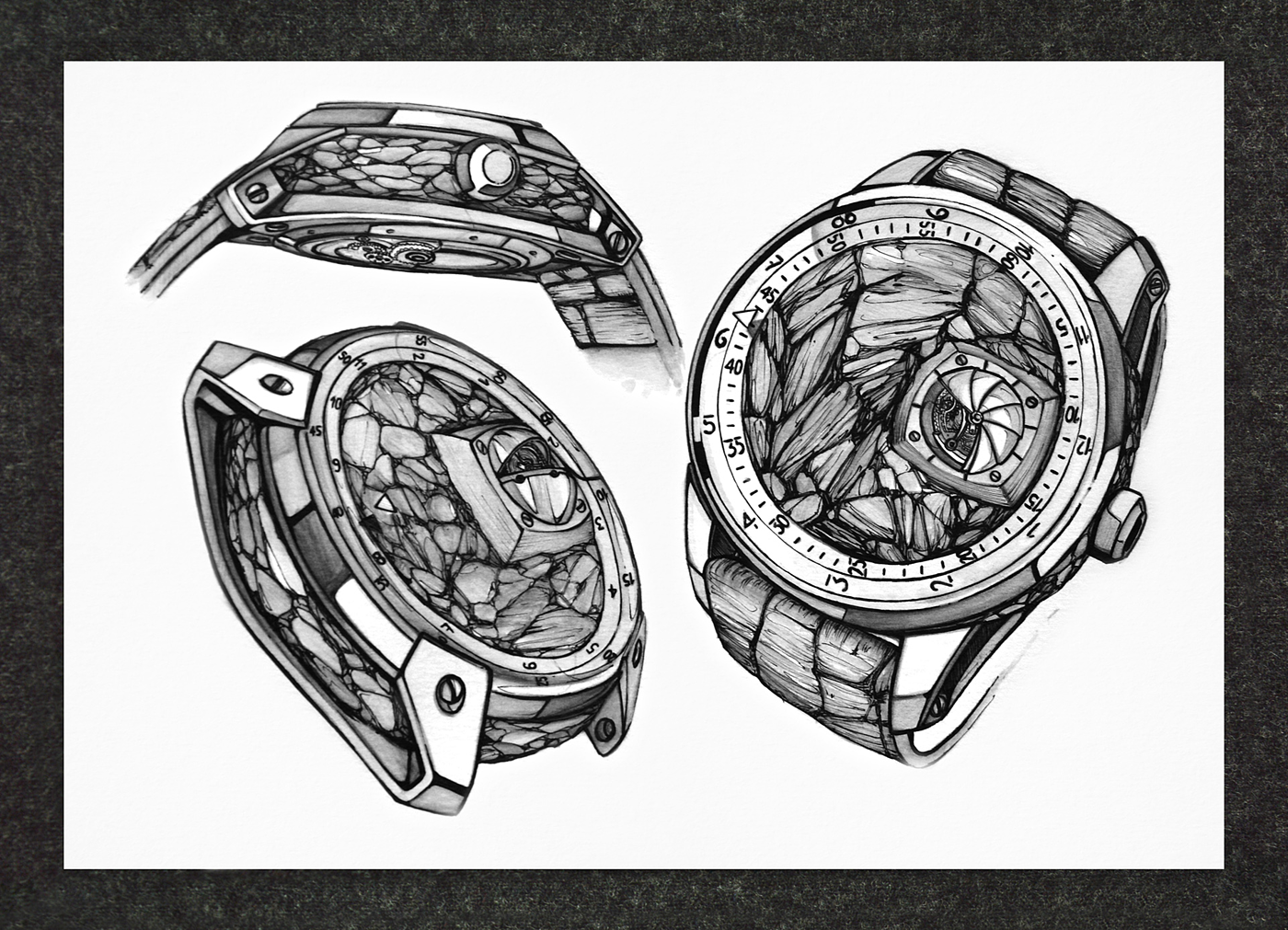 Little picture book of the great God，Wrist watch，Hand drawn，
