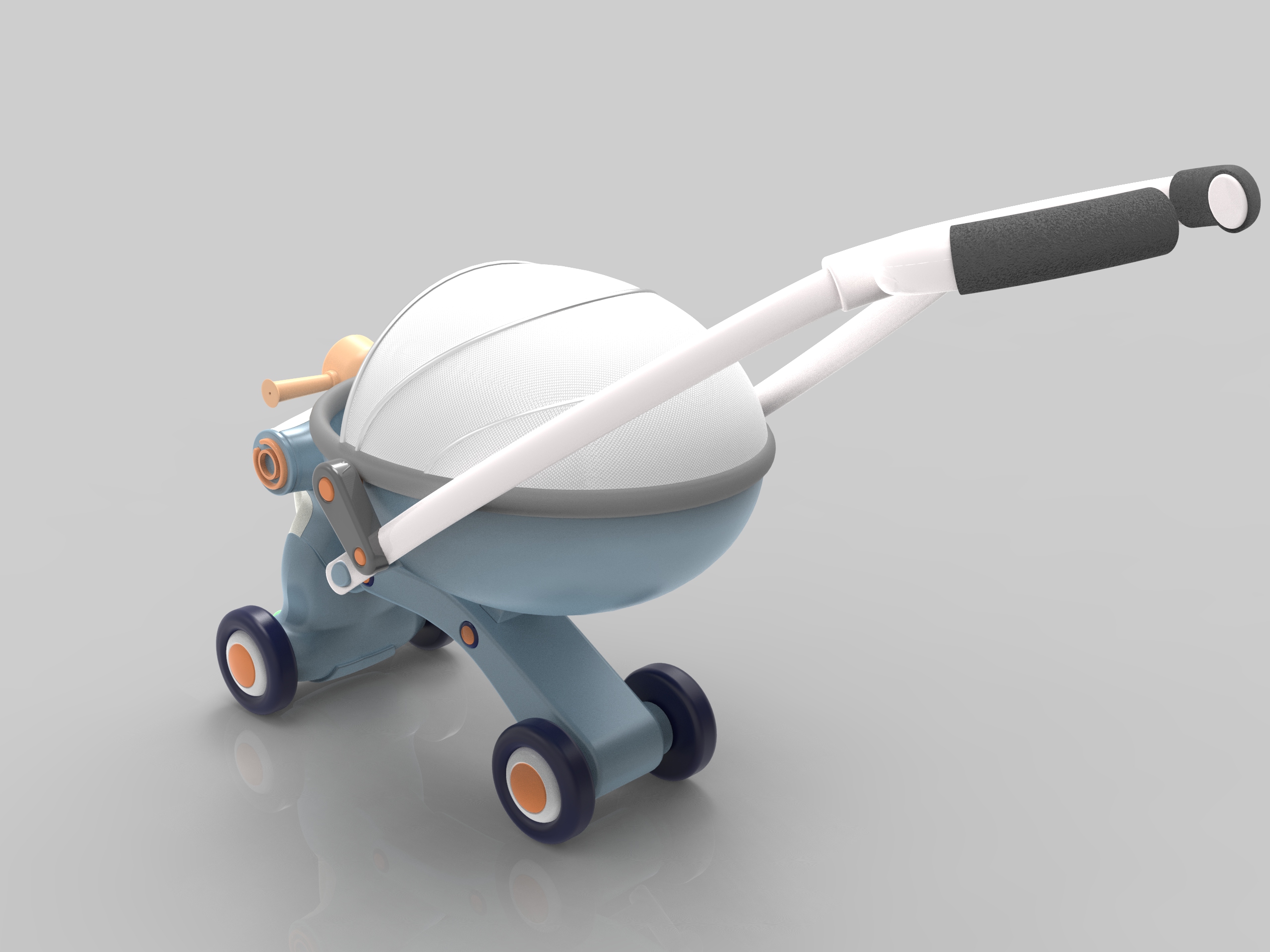 Stroller, model, rendering，