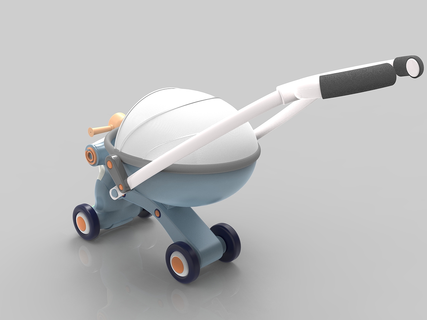 Stroller, model, rendering，