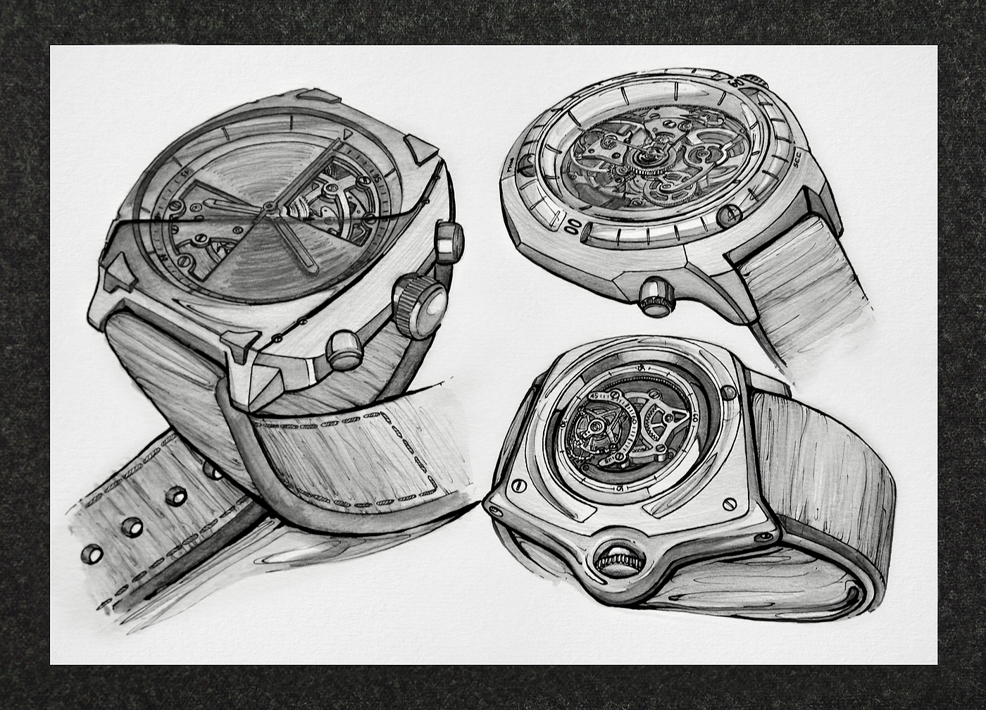 Little picture book of the great God，Wrist watch，Hand drawn，