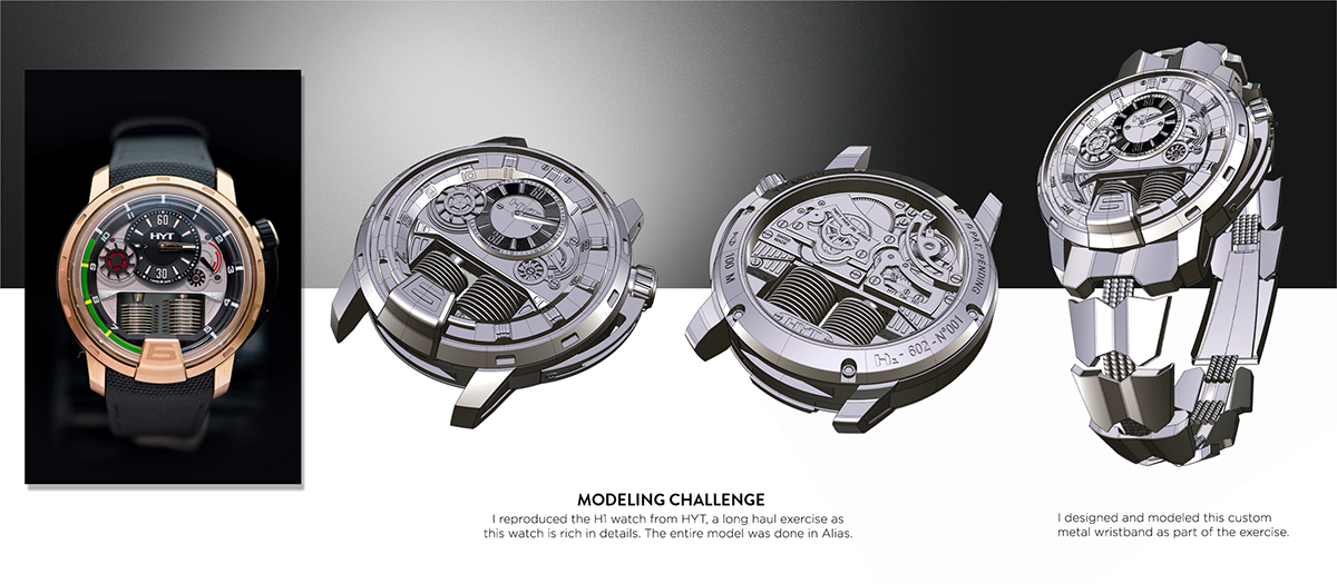 Wrist watch，Alias，modeling，Exercises，