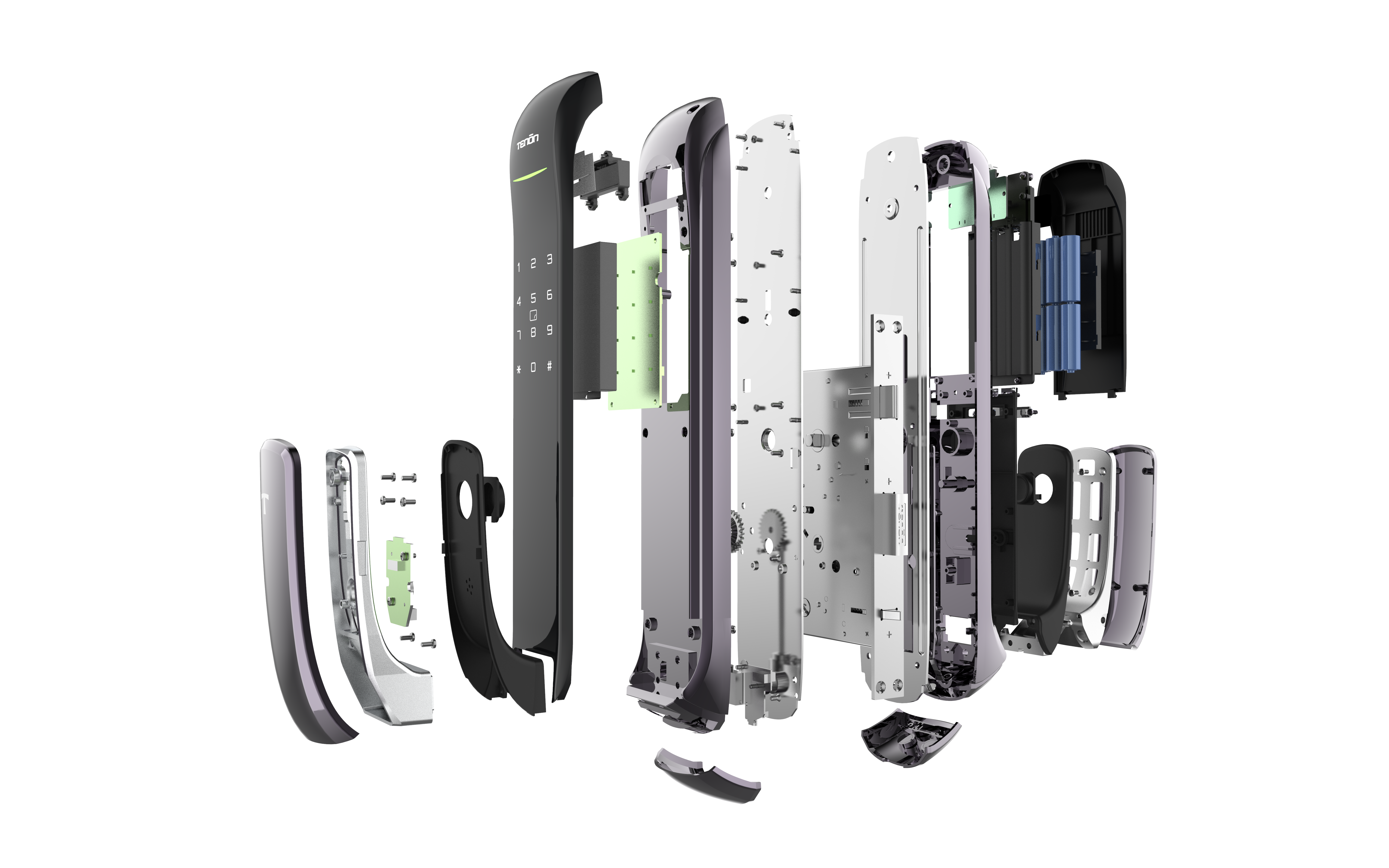 Fingerprint lock，Intelligent lock，Smart home，product design，industrial design，Asia Pacific Tianneng，