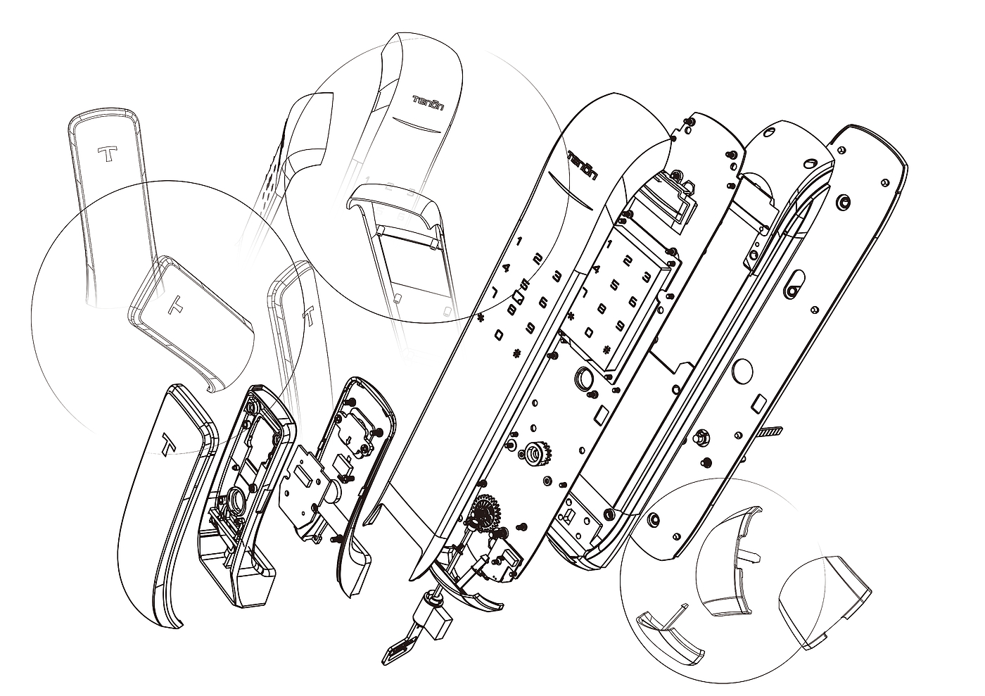 Fingerprint lock，Intelligent lock，Smart home，product design，industrial design，Asia Pacific Tianneng，