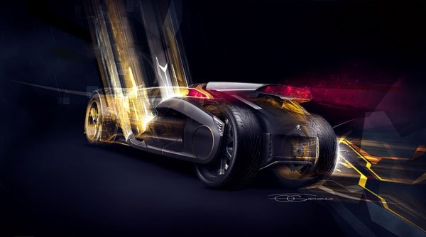 Hand drawn，Render，sign，Tandem ，racing，conceptual design，