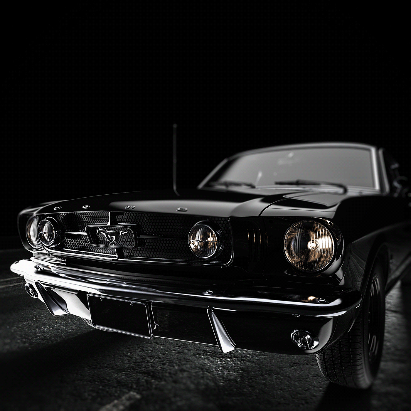 Ford，Mustang，automobile，Render，