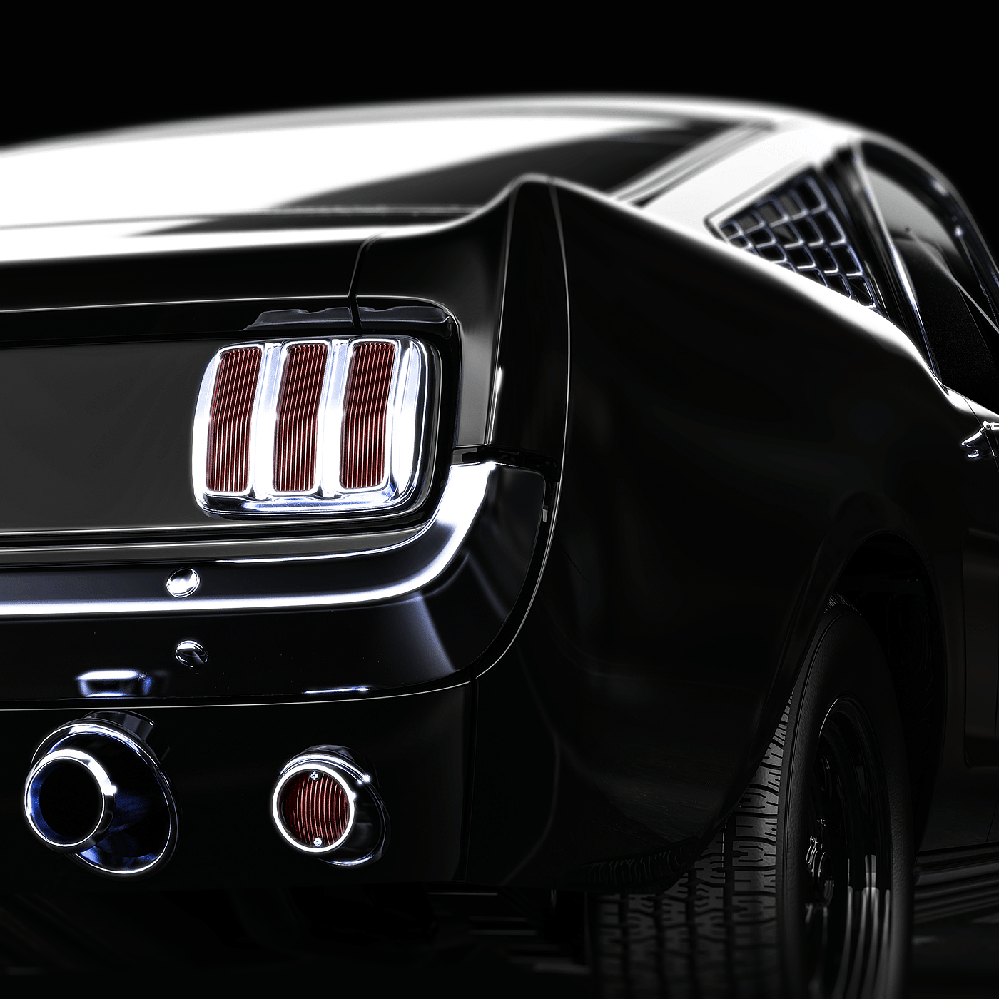 Ford，Mustang，automobile，Render，