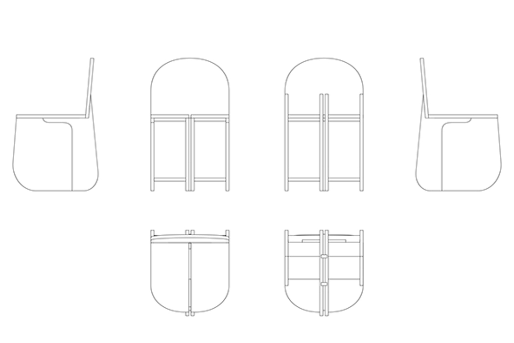 chair，assemble，Round leg，