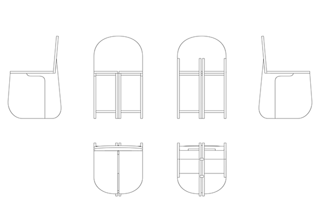 chair，assemble，Round leg，