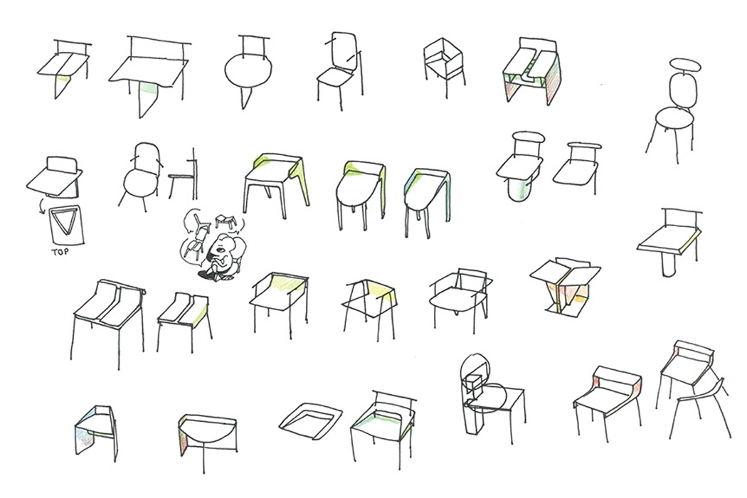 chair，assemble，Round leg，