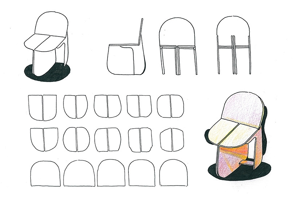 chair，assemble，Round leg，