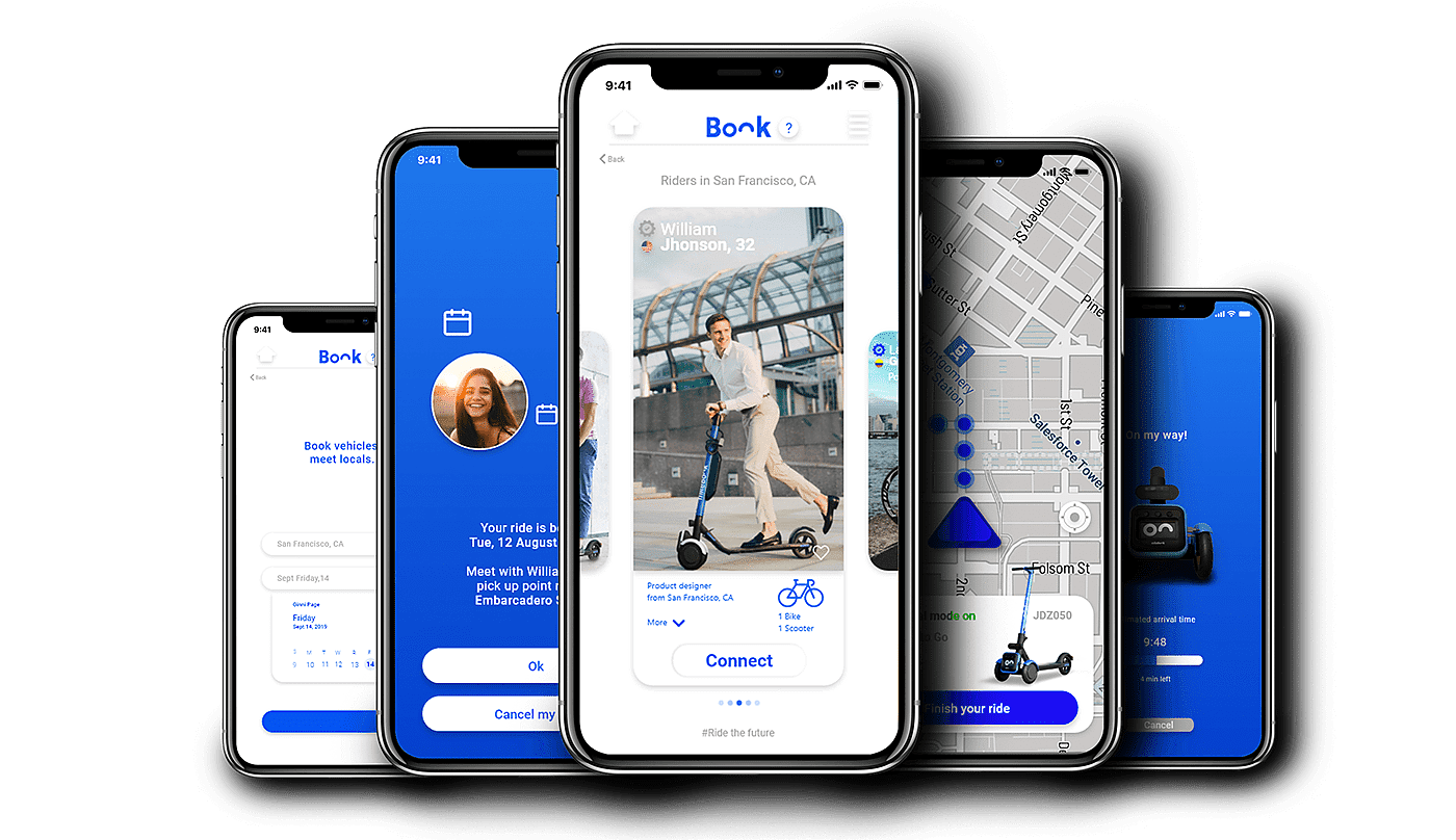 community，Scooter，Bicycle，share，app，