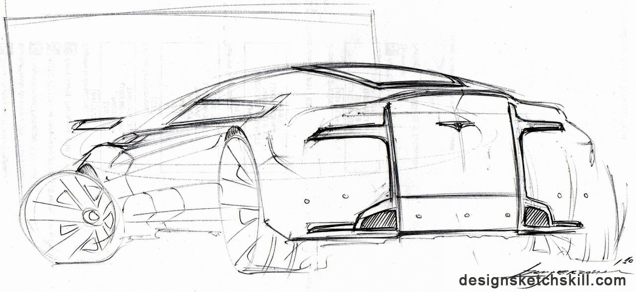 Automobile creative hand drawing，Hand drawn，originality，automobile，Design，industrial design，