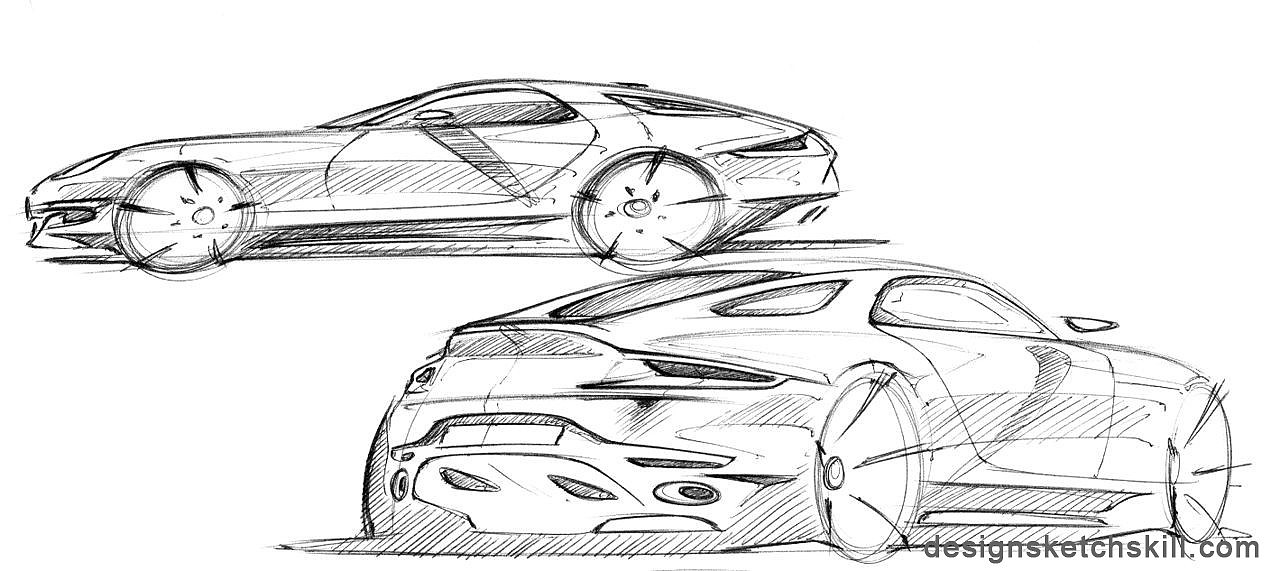 Automobile creative hand drawing，Hand drawn，originality，automobile，Design，industrial design，