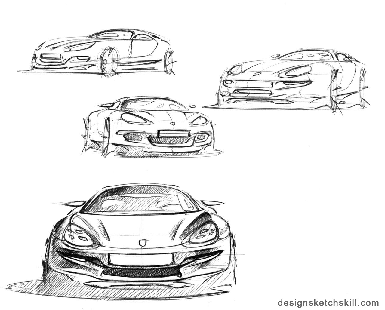 Automobile creative hand drawing，Hand drawn，originality，automobile，Design，industrial design，