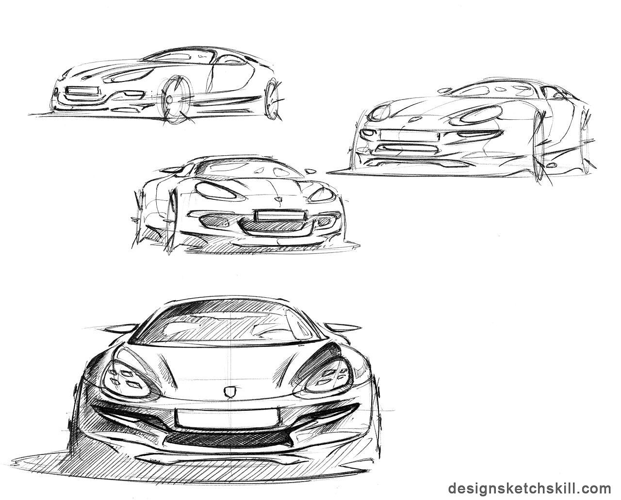 Automobile creative hand drawing，Hand drawn，originality，automobile，Design，industrial design，