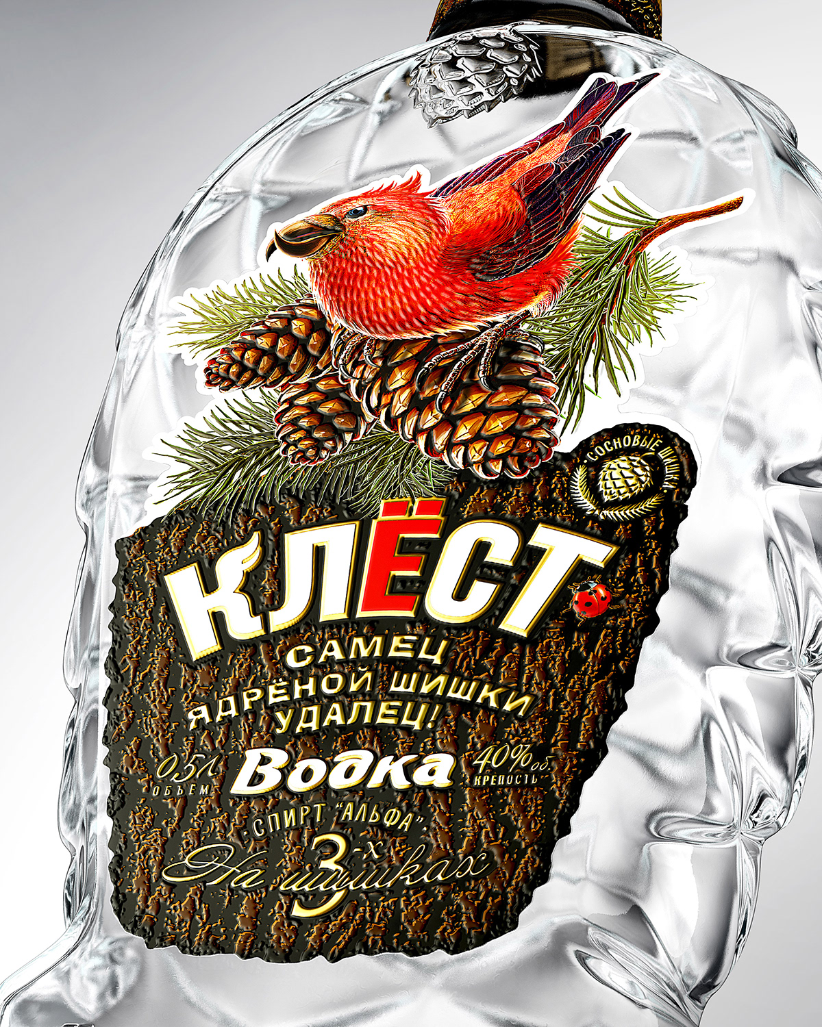 Vodka，The wine bottle，label，