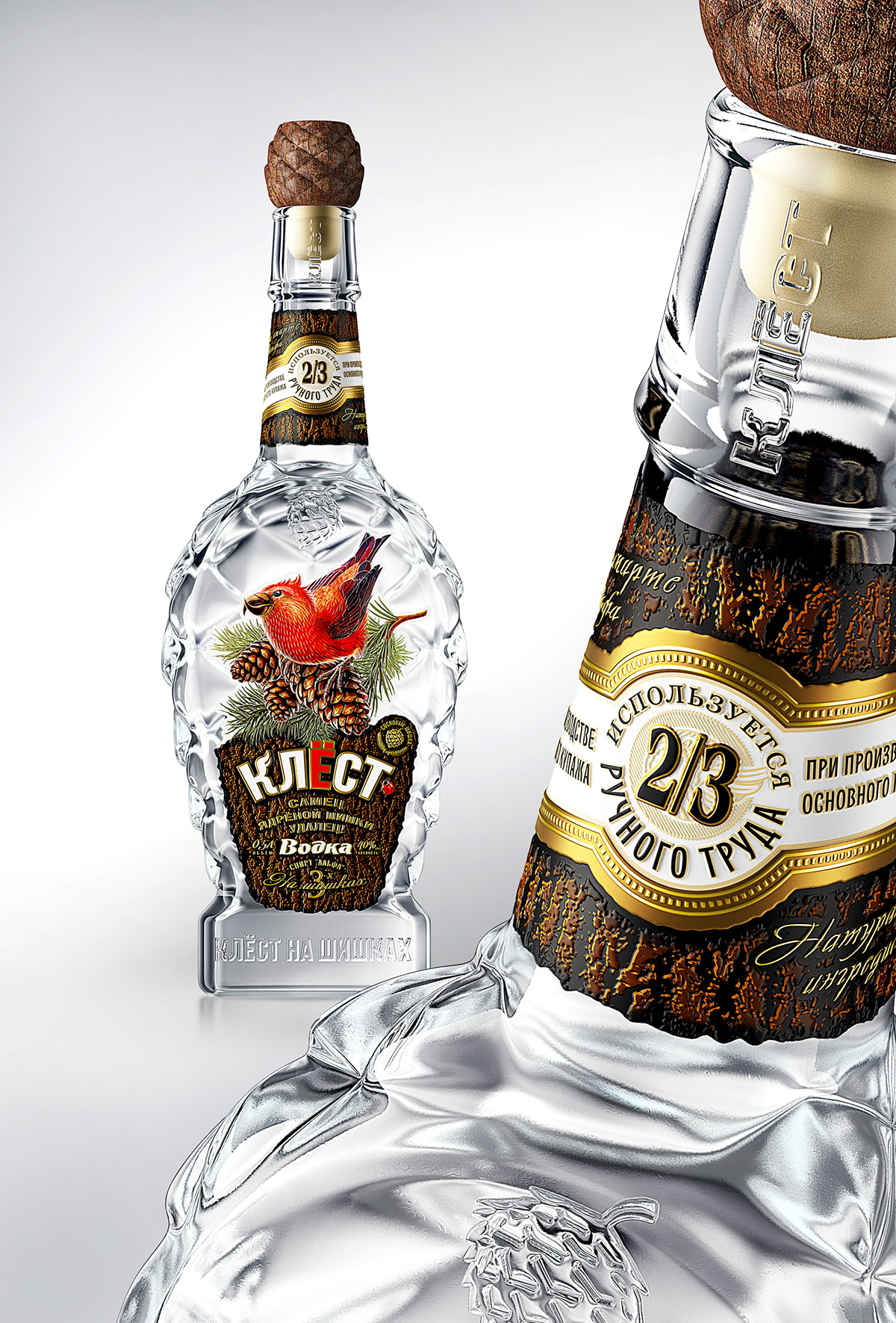 Vodka，The wine bottle，label，