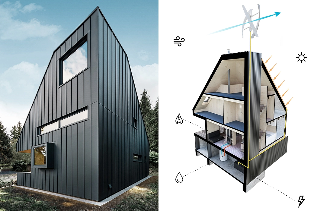 Type a mountain cabin，，Modern flavor，