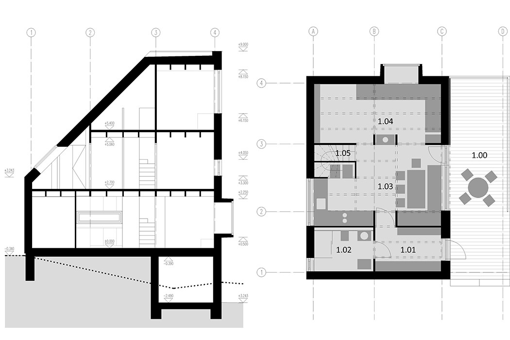 Type a mountain cabin，，Modern flavor，