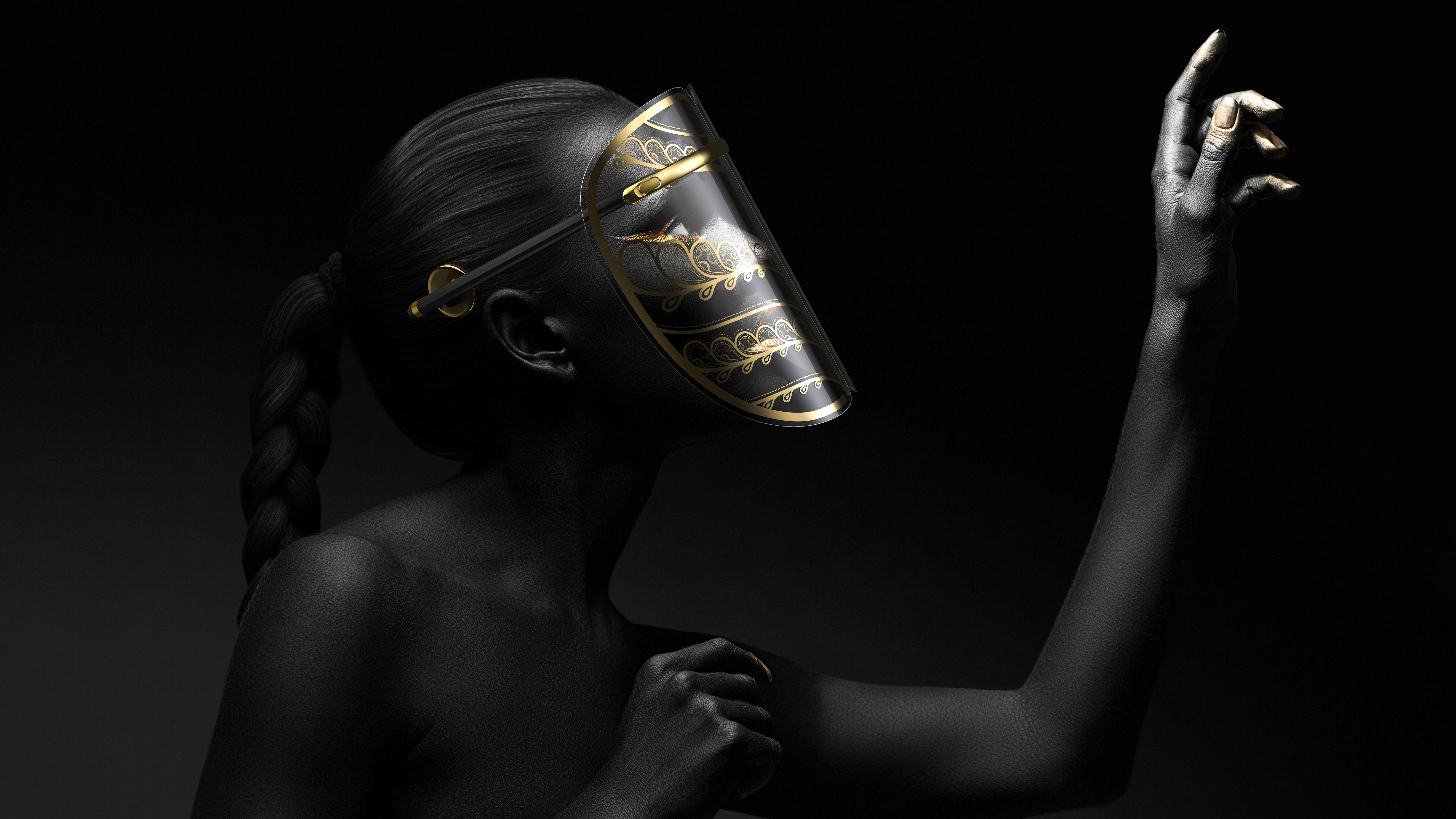 Face dressing, beauty instrument, beauty mask，