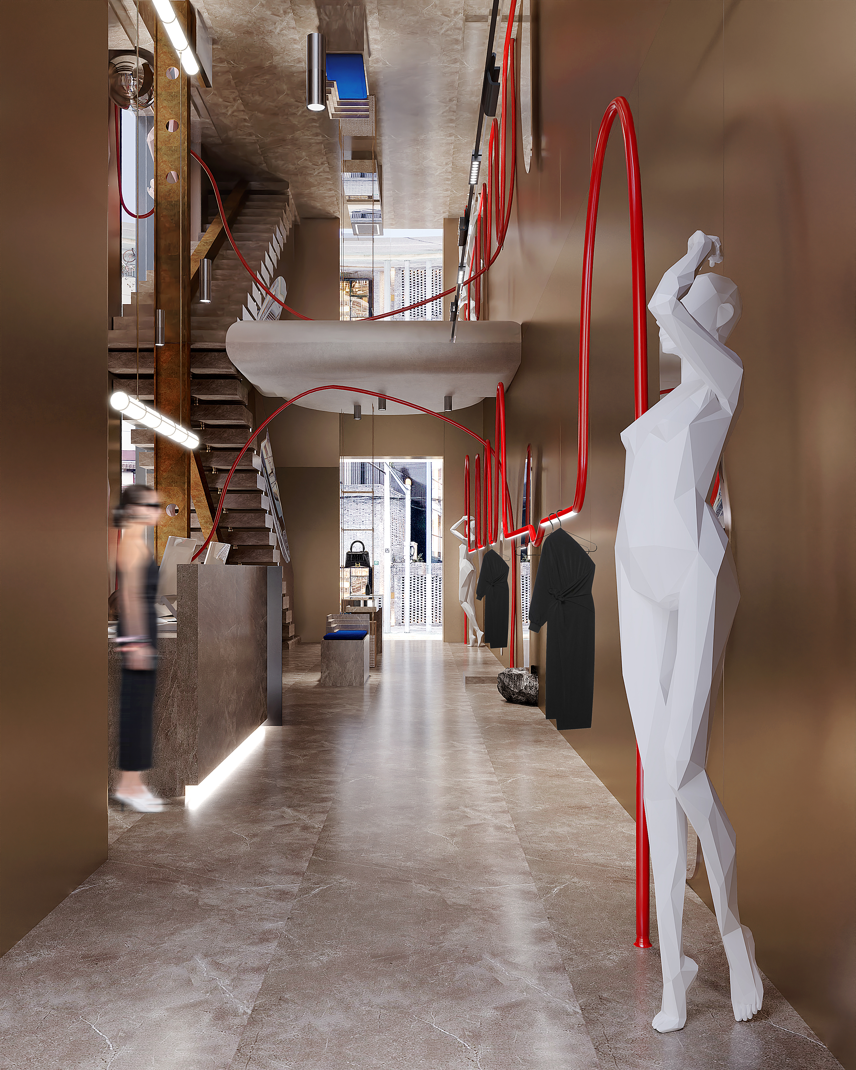 Clothing brand store，Balenciaga clothing brand flagship store，