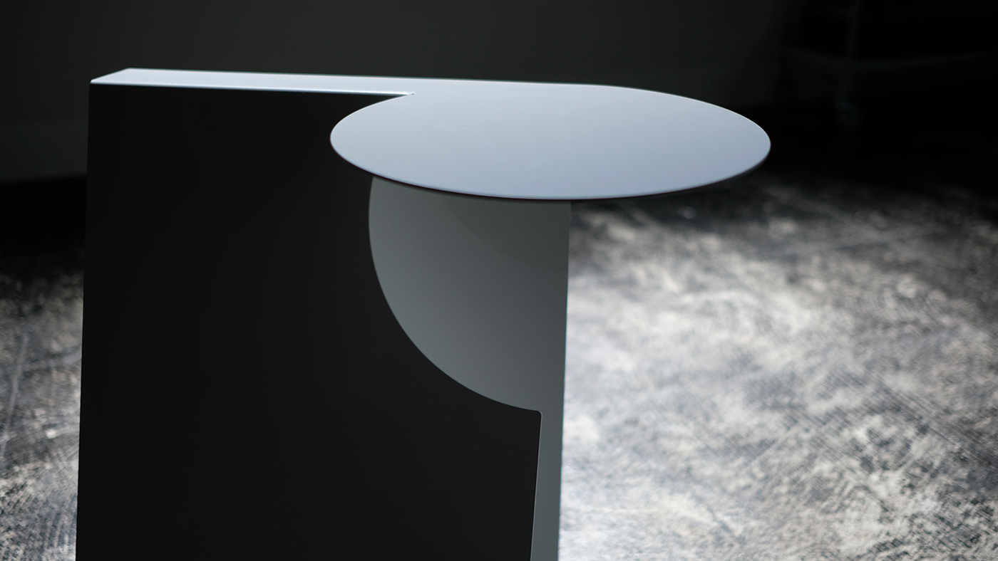 Side table，steel，Minimalist，Magazine rack，