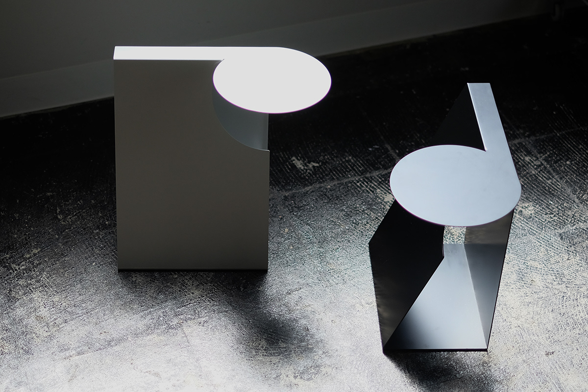 Side table，steel，Minimalist，Magazine rack，