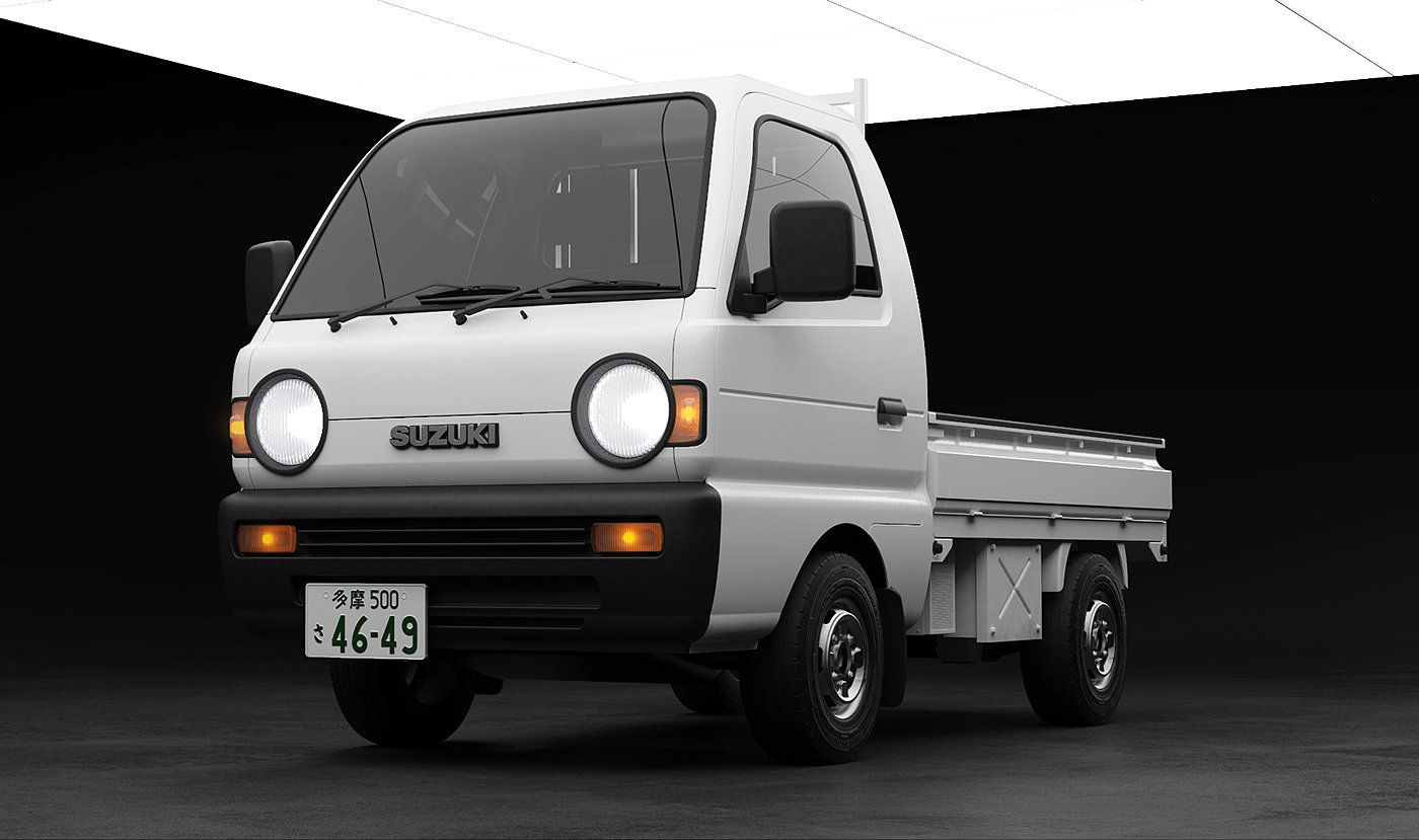 truck，truck，Suzuki，Japan，Suzuki，Japan，white，white，