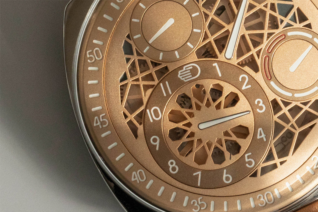 Wrist watch，Titanium metal，mechanical watch，brown，