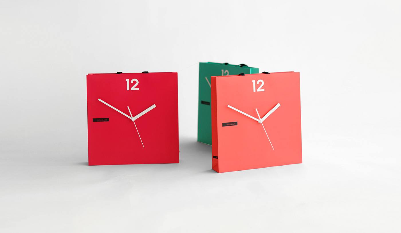 clocks and watches，paper bag，Green design，recovery，