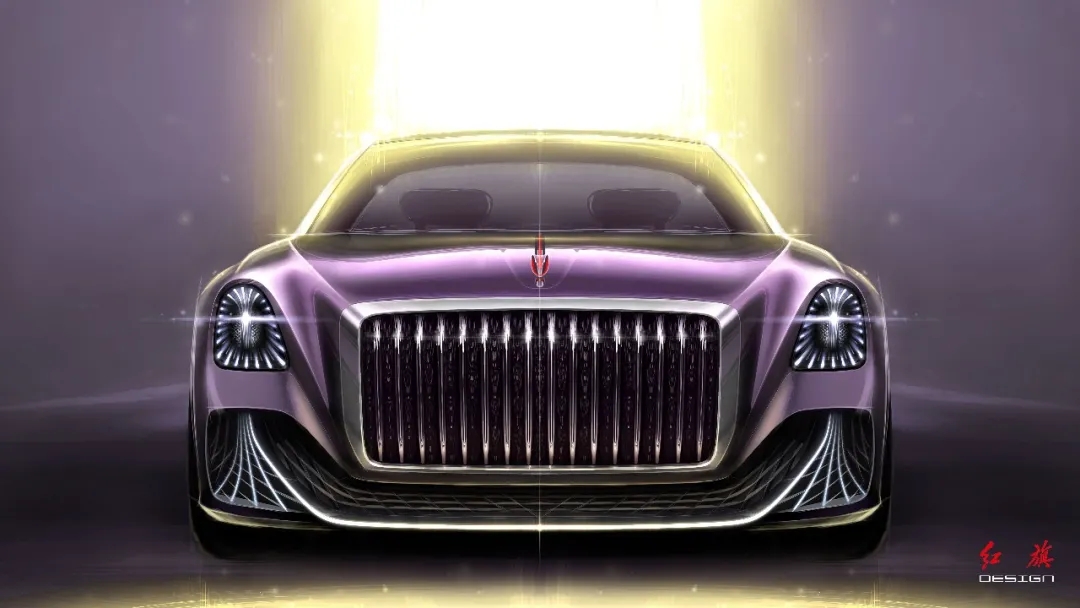 Red flag concept car，red flag，