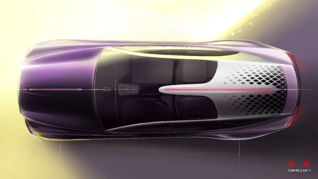 Red flag concept car，red flag，