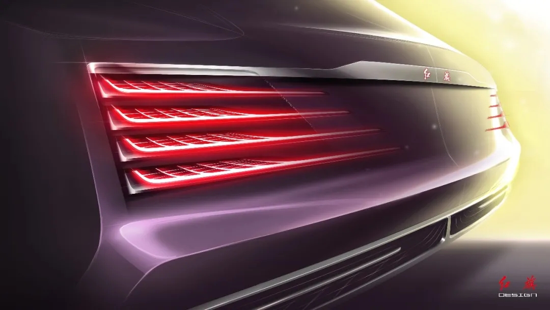 Red flag concept car，red flag，