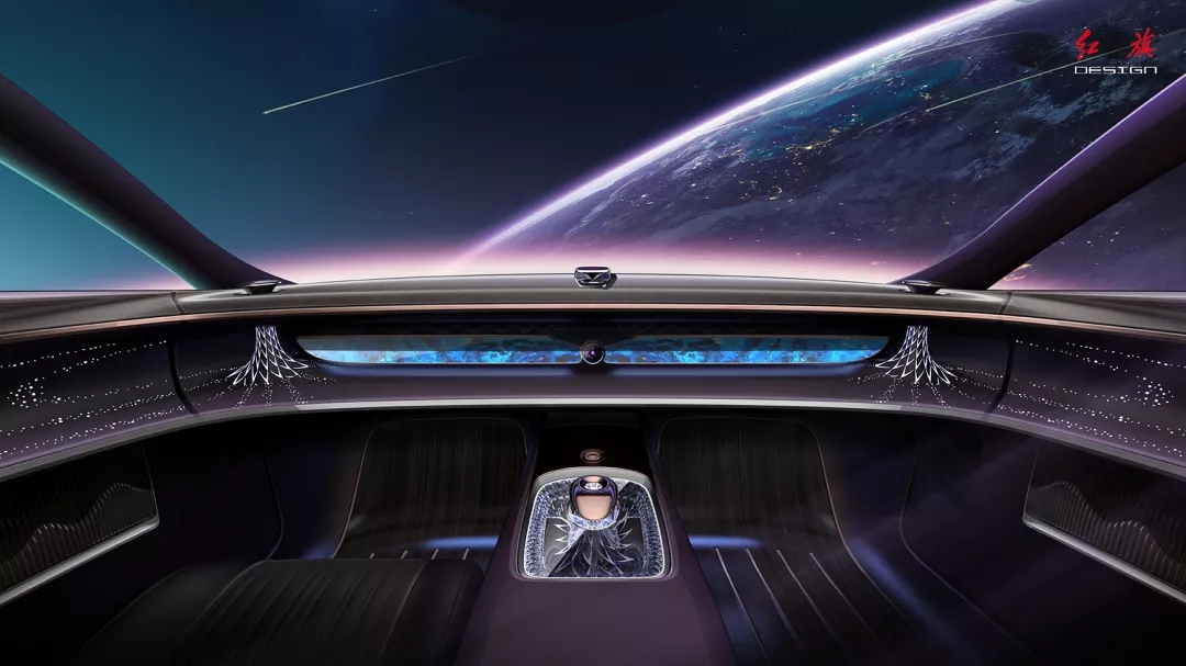 Red flag concept car，red flag，