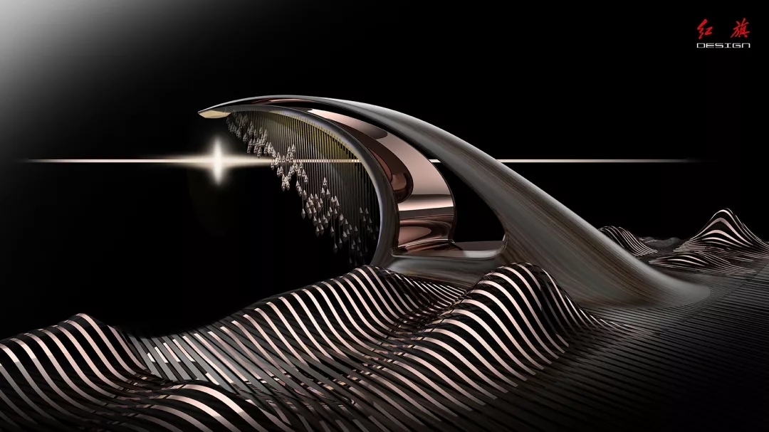 Red flag concept car，red flag，