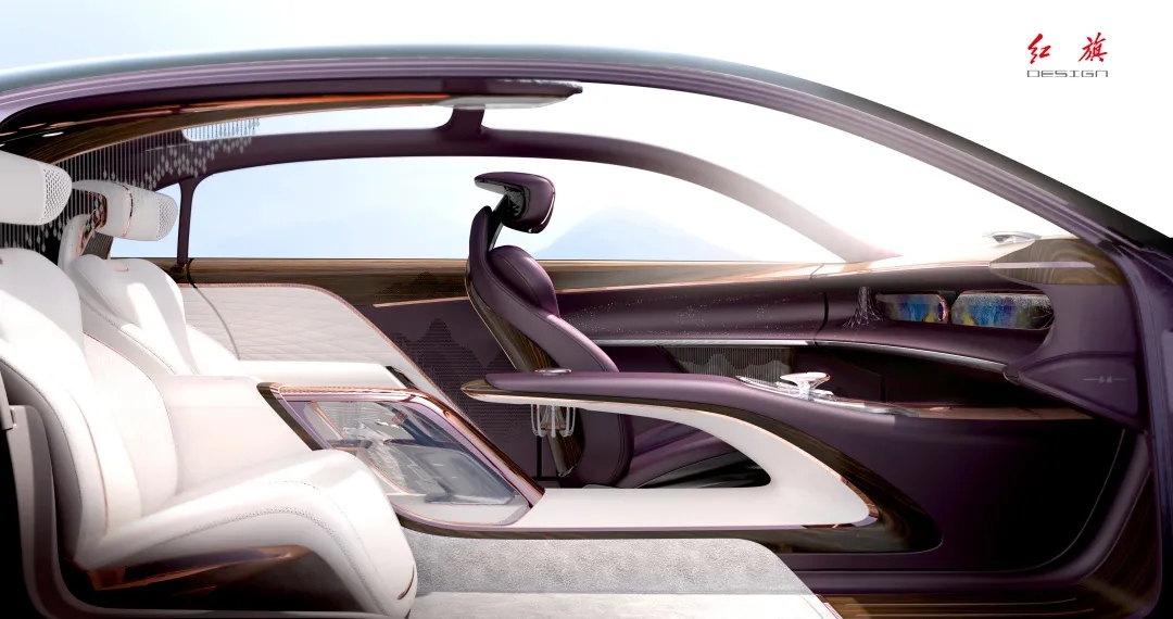 Red flag concept car，red flag，