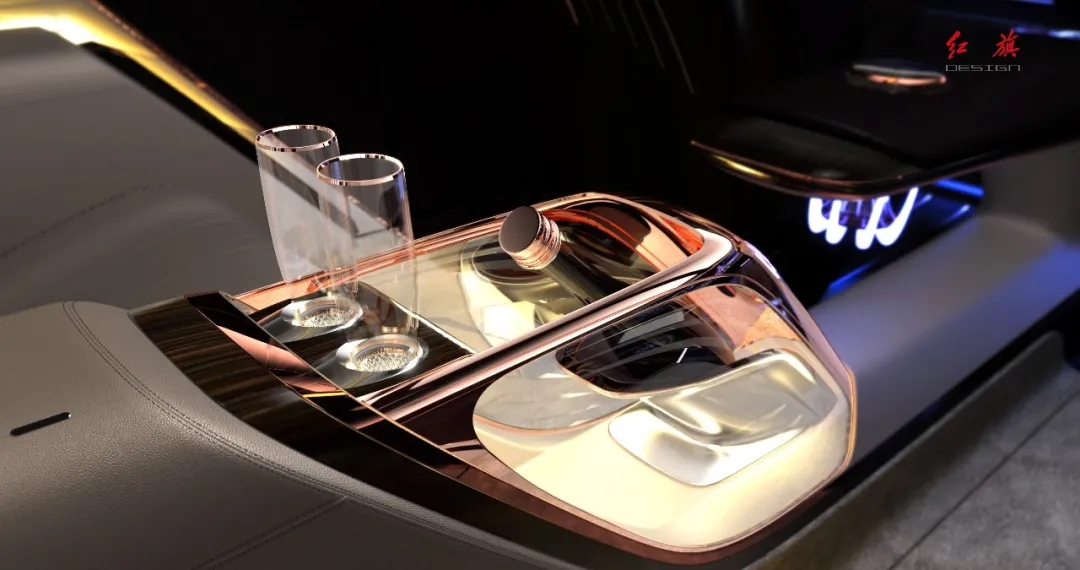 Red flag concept car，red flag，