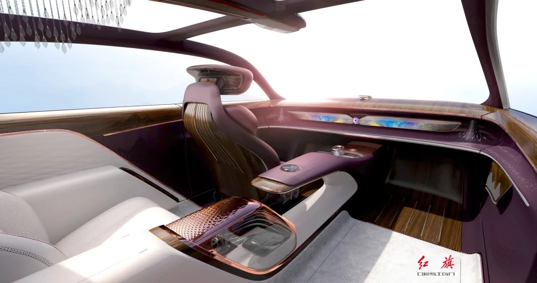 Red flag concept car，red flag，