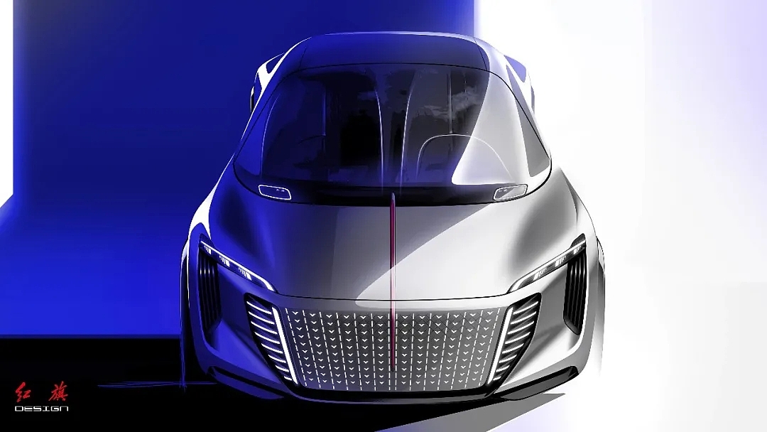 Red flag concept car，red flag，