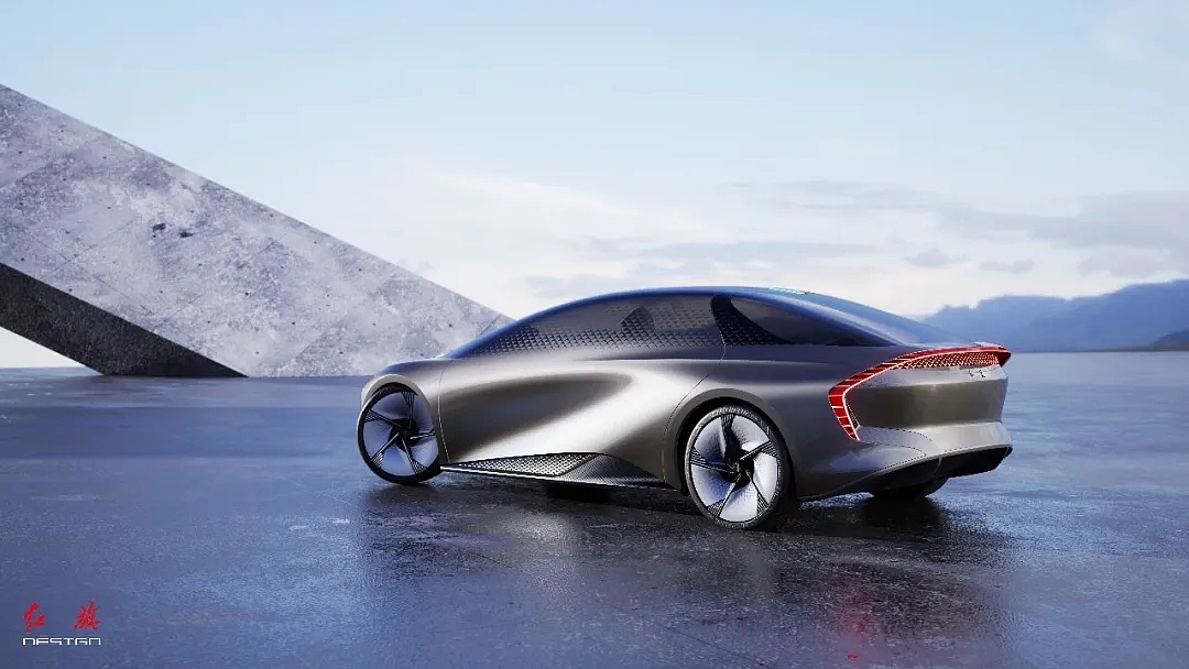 Red flag concept car，red flag，