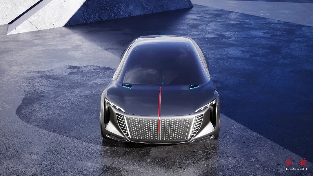 Red flag concept car，red flag，