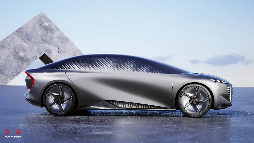 Red flag concept car，red flag，