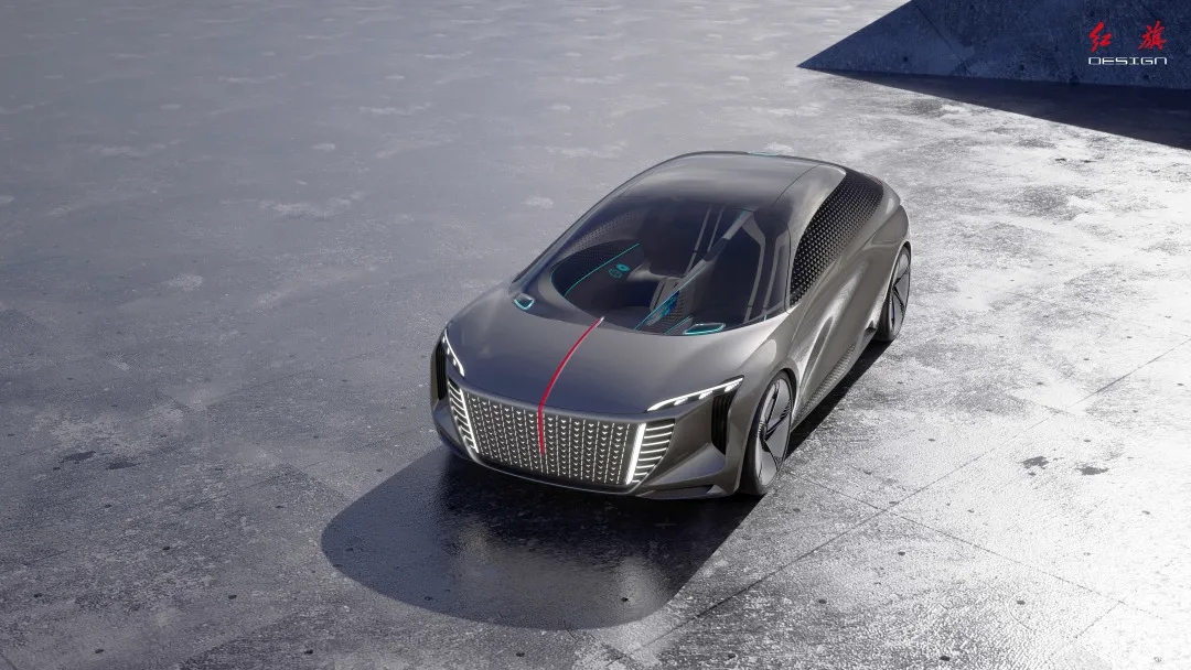 Red flag concept car，red flag，