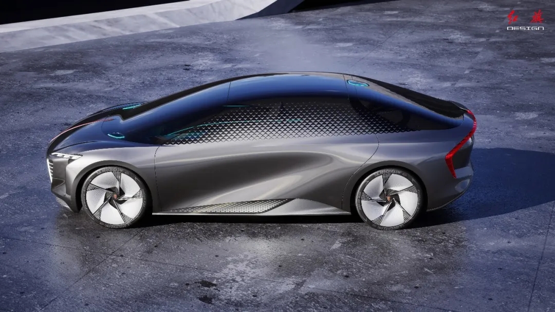 Red flag concept car，red flag，