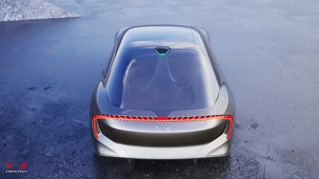 Red flag concept car，red flag，