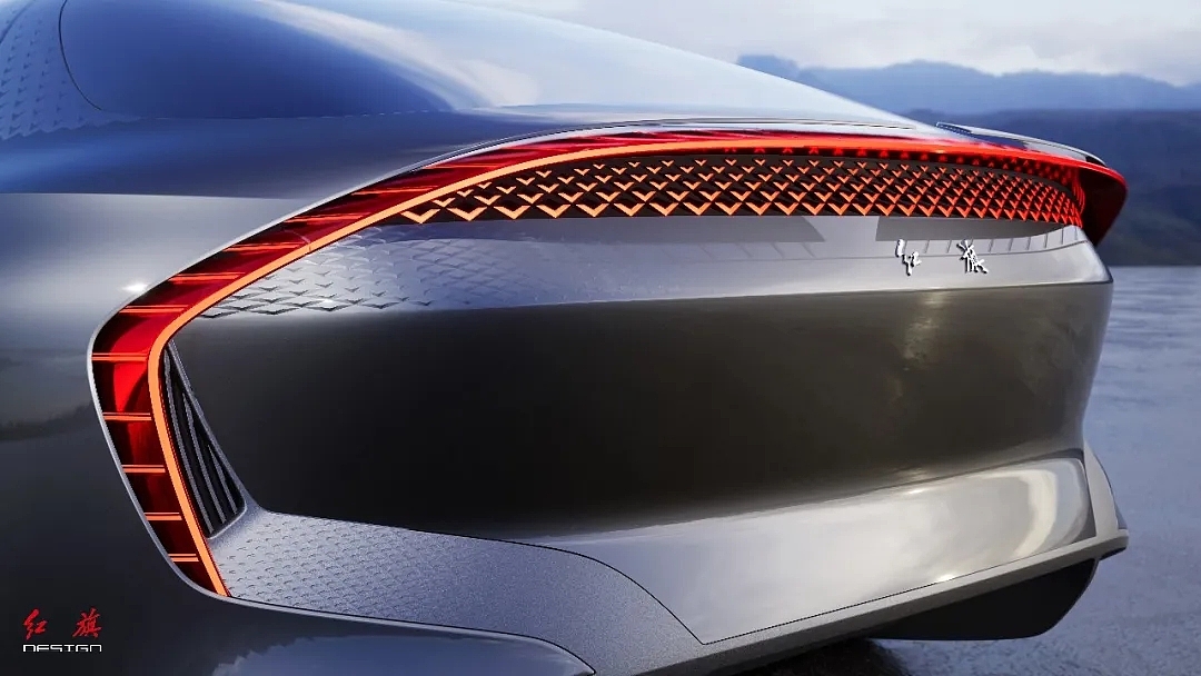 Red flag concept car，red flag，