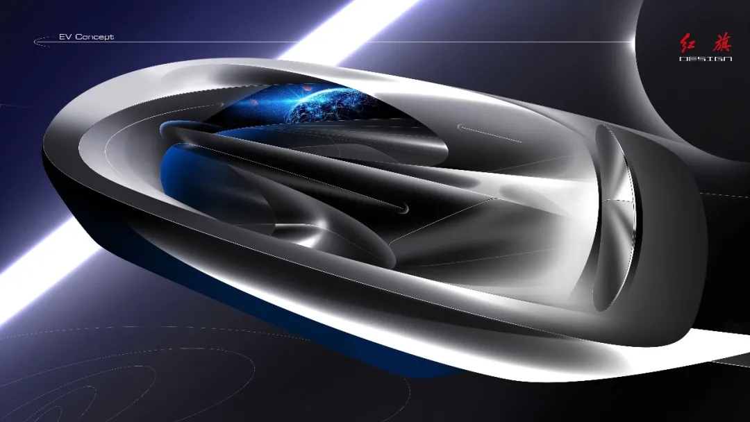 Red flag concept car，red flag，